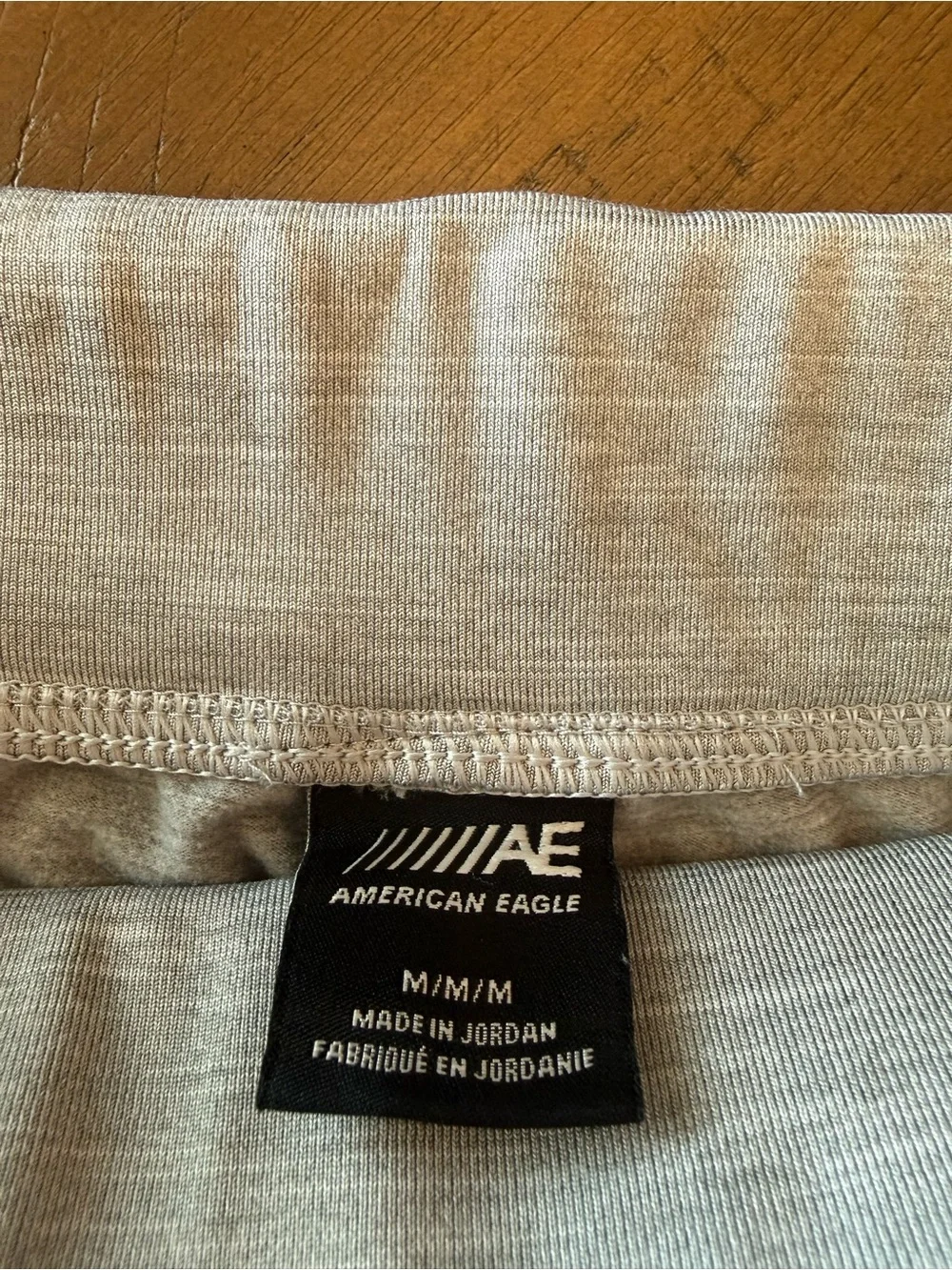 American Eagle Outfitters Light Gray Jogger Sweatpants with Black Zippers